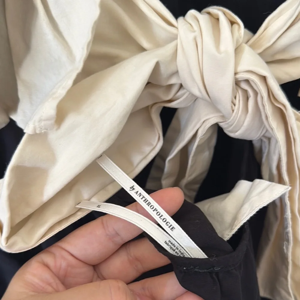 Anthropologie Black and White Ruffle Dress - Picture 6 of 6